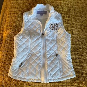 White Monogrammed Vest